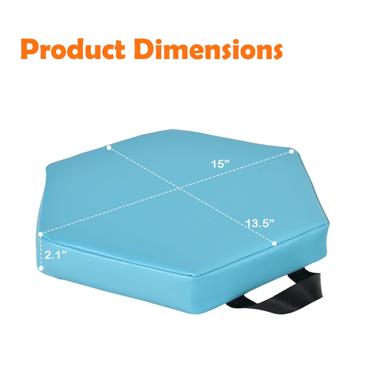 Hexagon Toddler Floor Cushions with Handles, 6-Piece Set