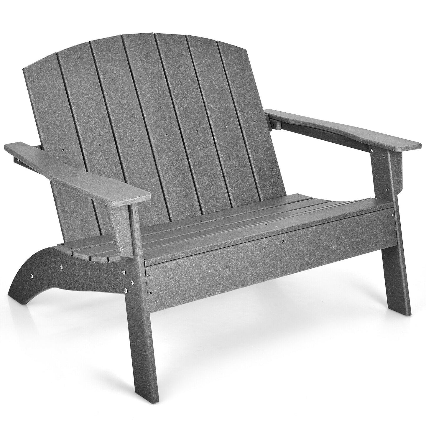 HDPE Adirondack Chair for Patio and Garden - Gray