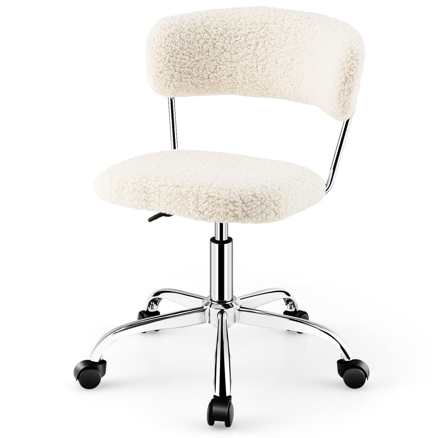 Adjustable Sherpa Office Chair with 360° Swivel