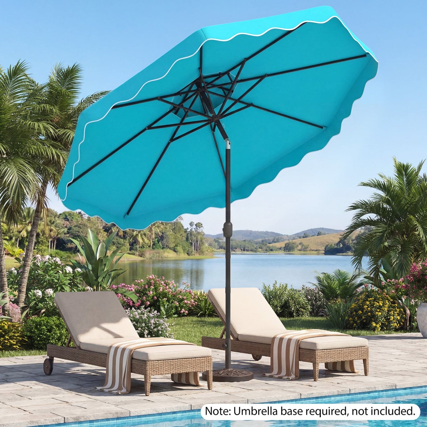10 Ft Patio Umbrella with Push Button Tilt and Crank