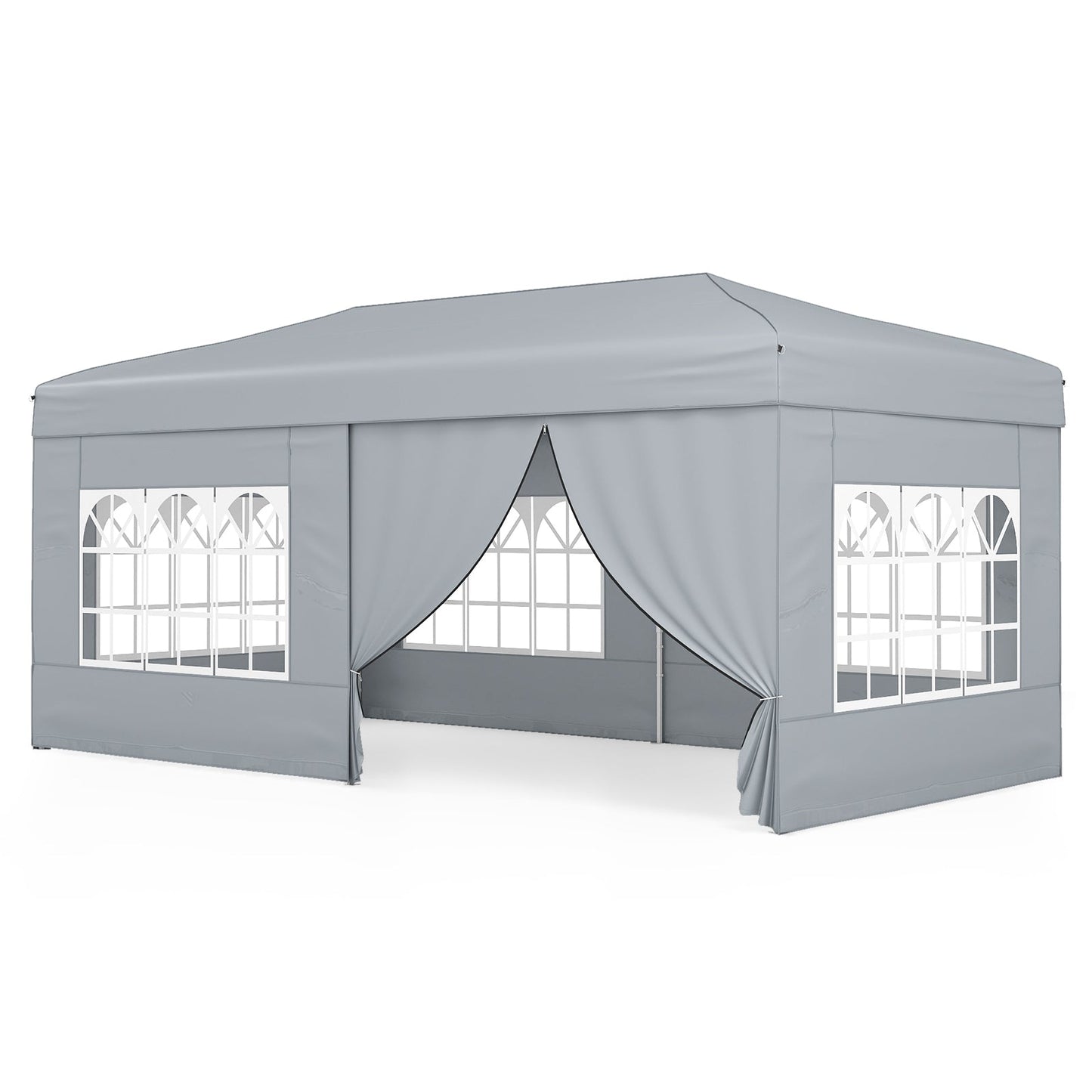 10 X 20 Feet Pop up Canopy Tent Instant Setup with 6 Sidewalls