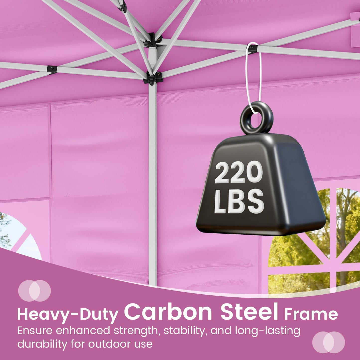 10 X 20 Feet Pop up Canopy Tent Instant Setup with 6 Sidewalls