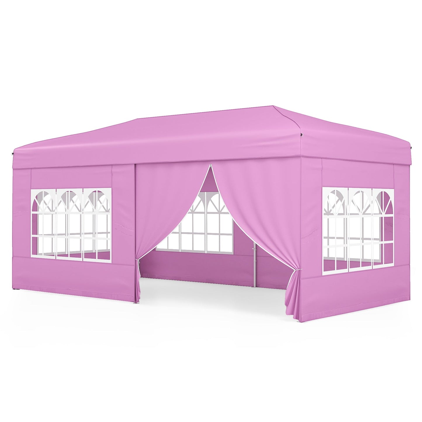 10 X 20 Feet Pop up Canopy Tent Instant Setup with 6 Sidewalls