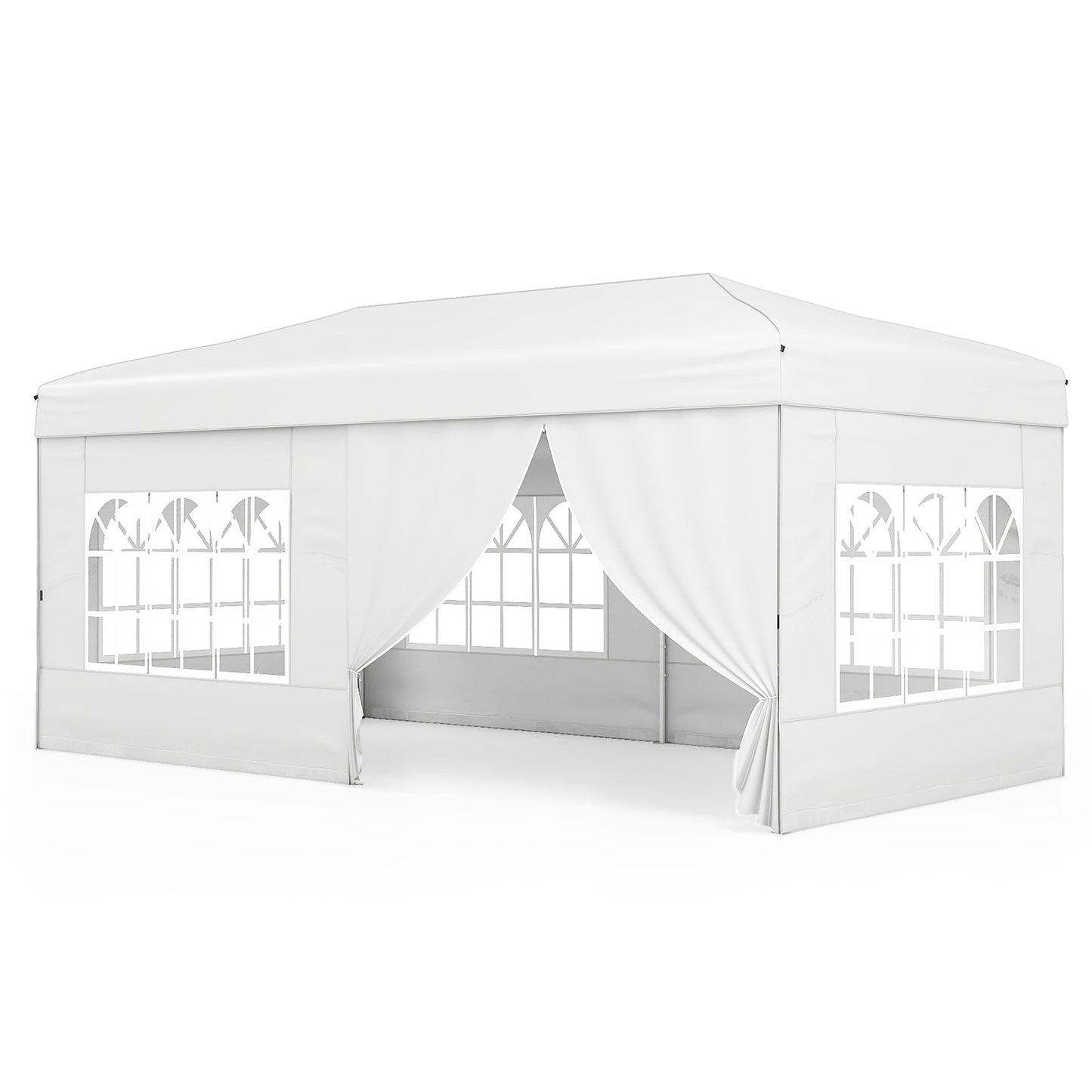 10 X 20 Feet Pop up Canopy Tent Instant Setup with 6 Sidewalls