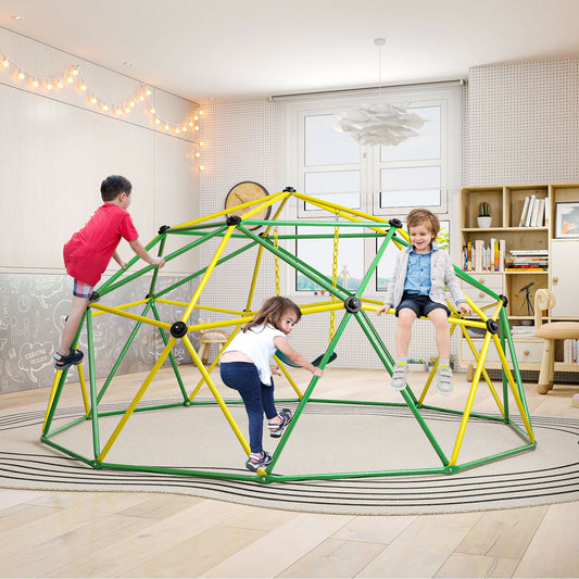 10 Feet Dome Climber with Swing and 800 Lbs Load Capacity