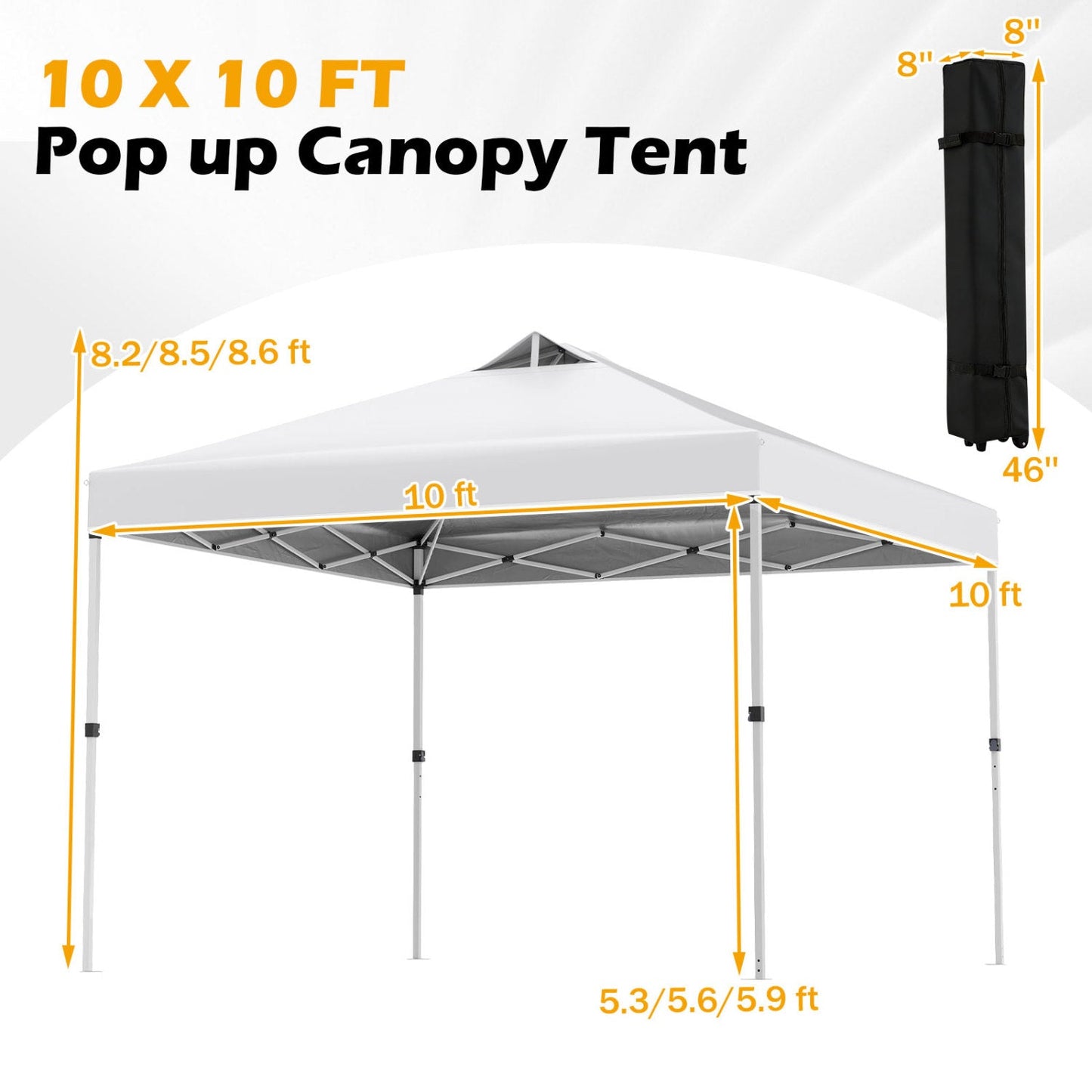 10 x 10 Feet Outdoor Commercial Pop up Canopy Tent