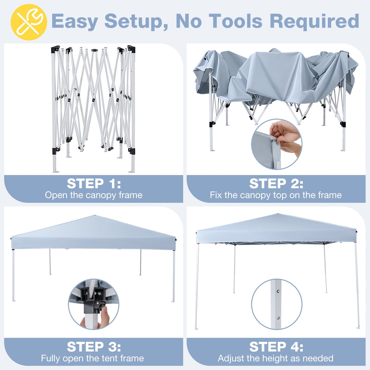 10 x 10 Feet Pop up Canopy Tent with Carrying Bag and 4 Sandbags