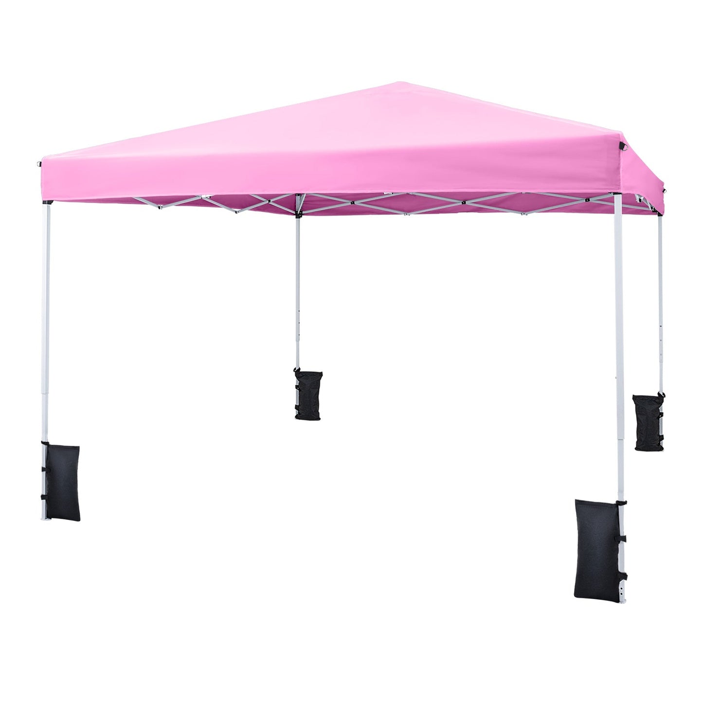 10 x 10 Feet Pop up Canopy Tent with Carrying Bag and 4 Sandbags