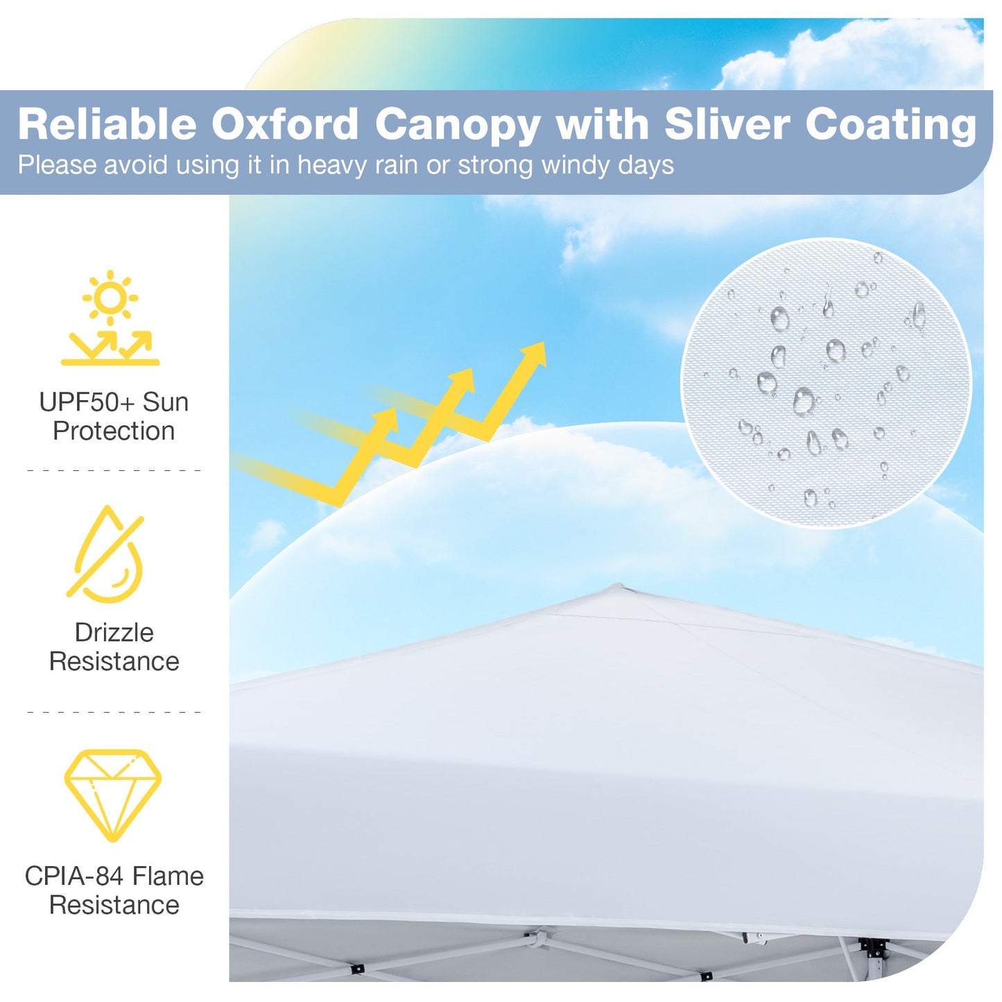 10 x 10 Feet Pop up Canopy Tent with Carrying Bag and 4 Sandbags