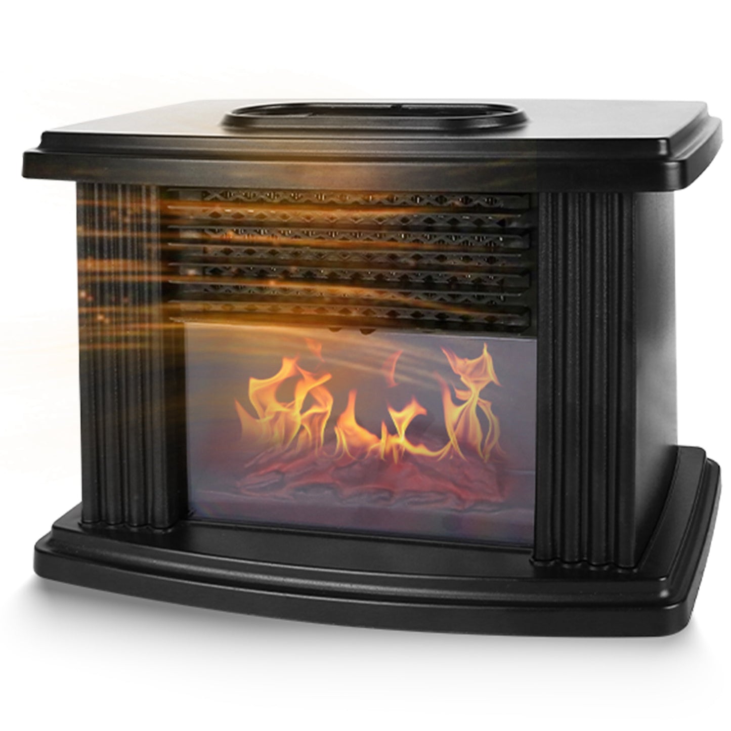 Electric Fireplace Heater 800W with Remote & Timer Control