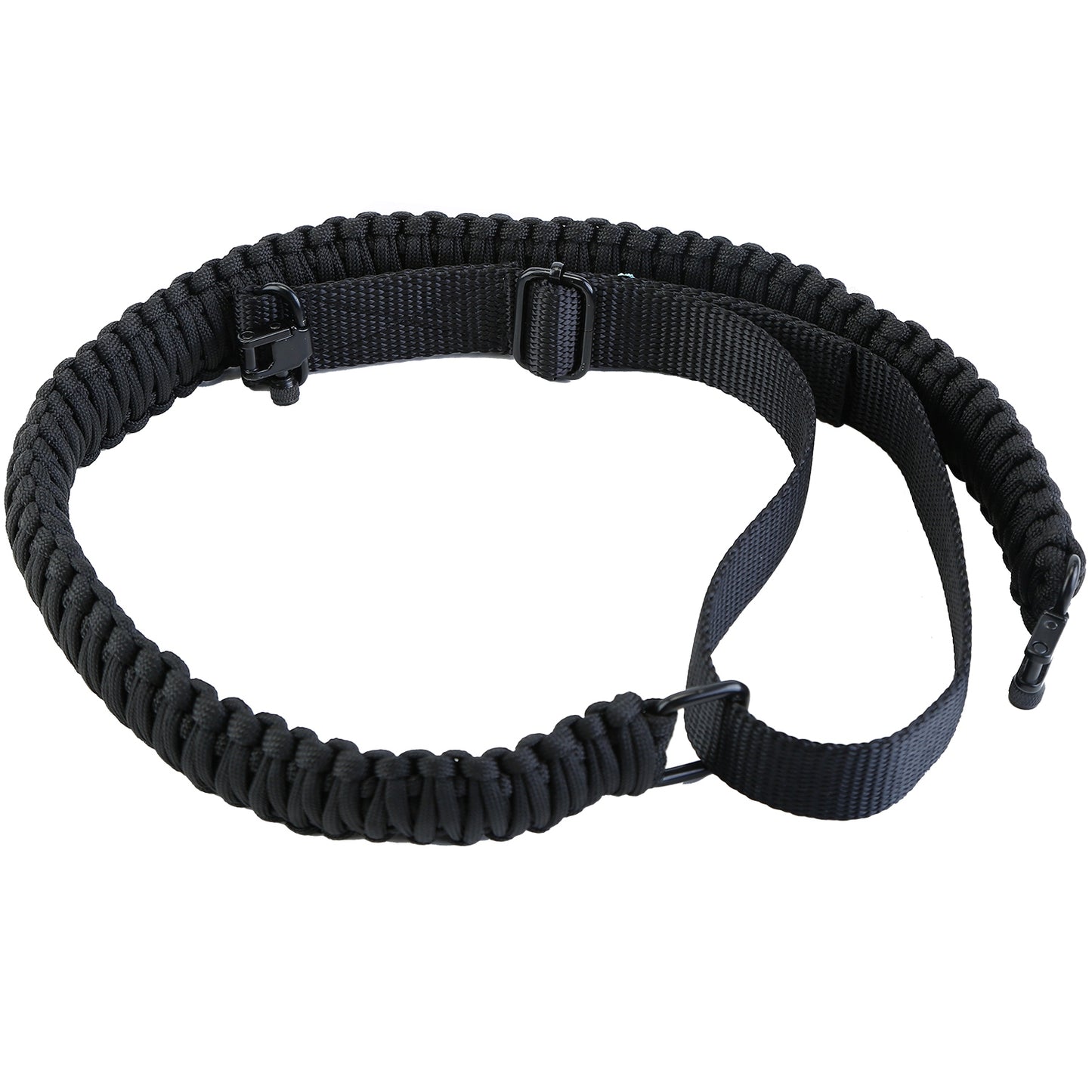 Adjustable Tactical Paracord Rifle Sling with Dual Swivels