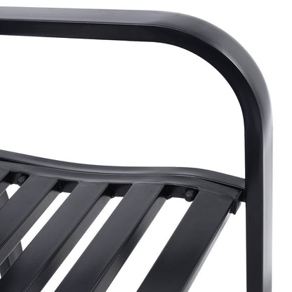 Outdoor Steel Frame Bench with PVC Mesh Backrest
