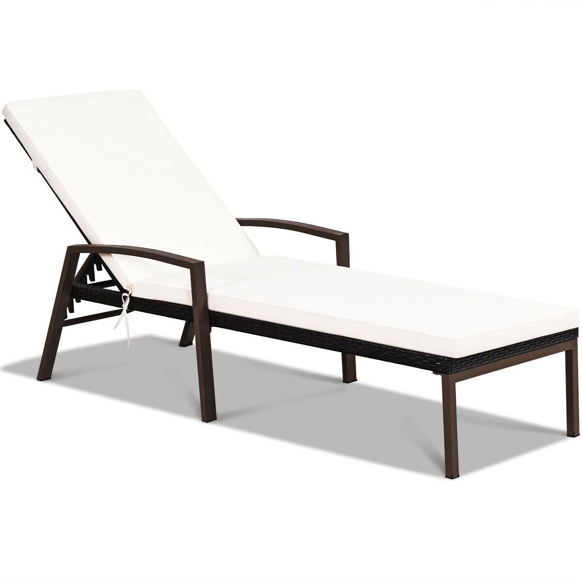 Adjustable Patio Chaise Lounge Chair Set with Cushions