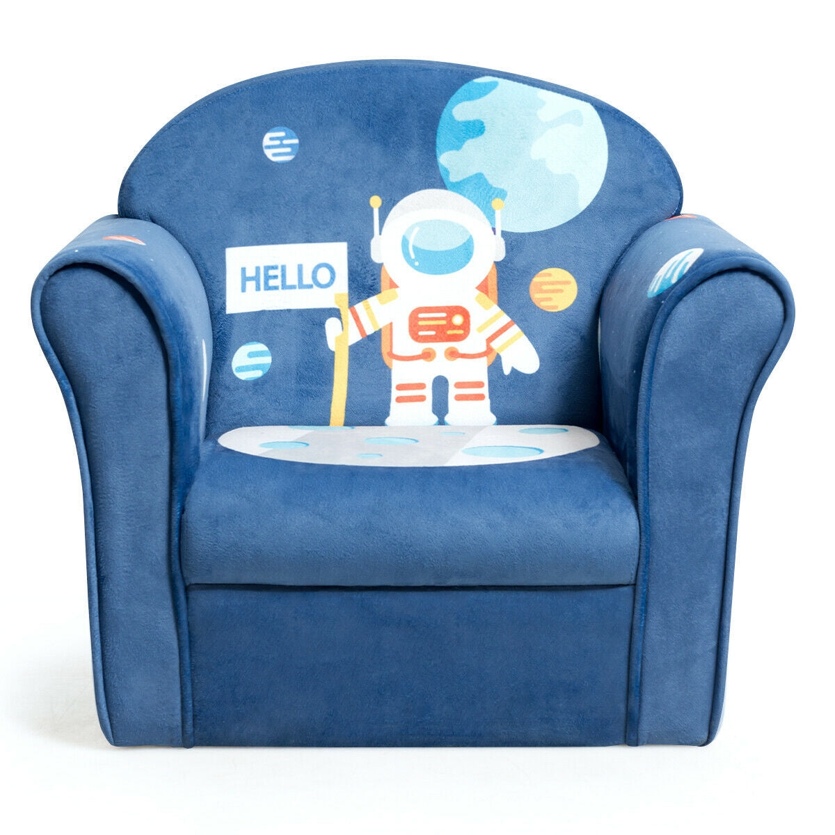 Kids Astronaut Armrest Upholstered Sofa Chair