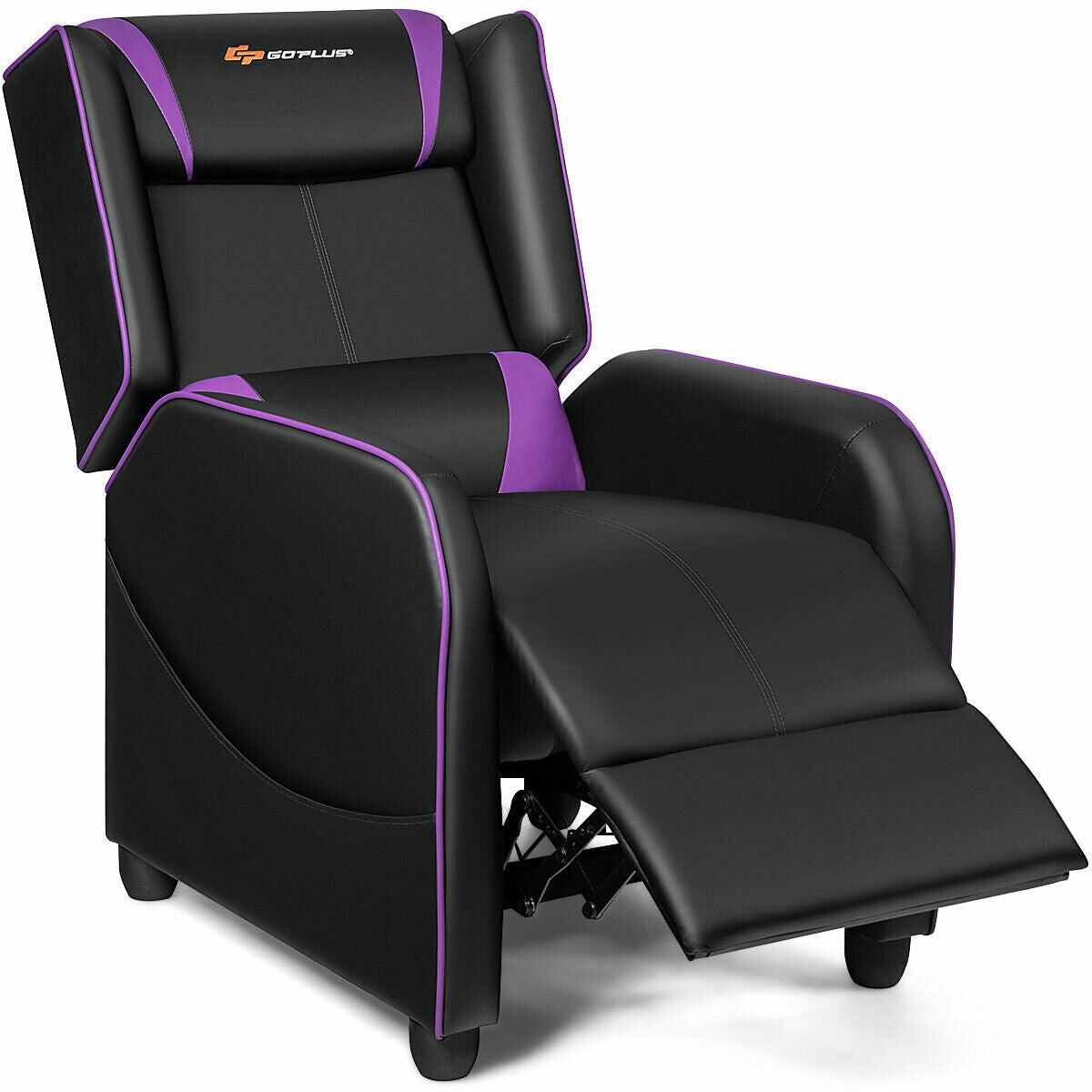 Massage Gaming Recliner Chair with Footrest - Purple