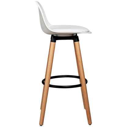 Mid Century Bar Stool Set of 2 with Padded Seat - 28.5"