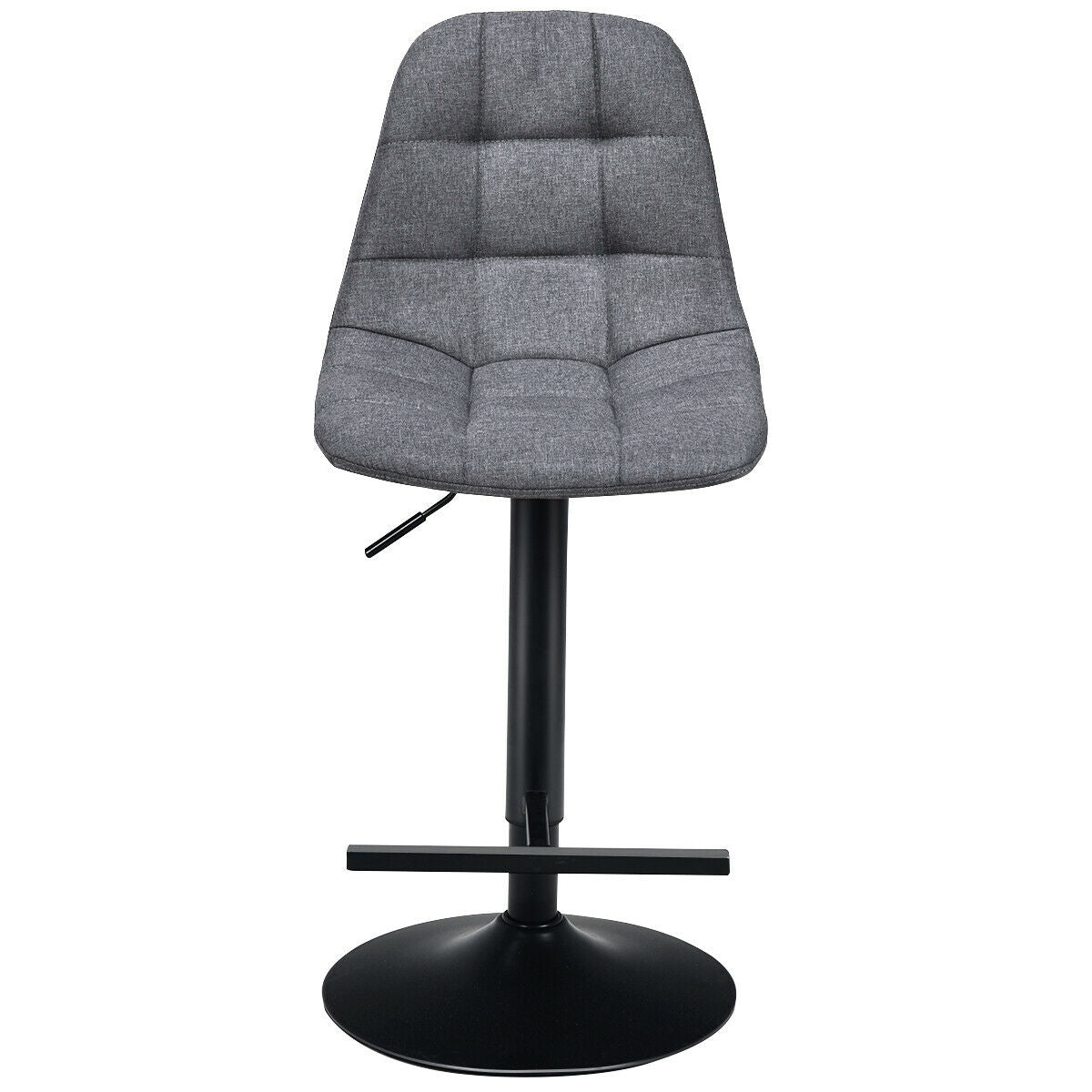 Adjustable Swivel Bar Stools Set of 2 - Gray Linen