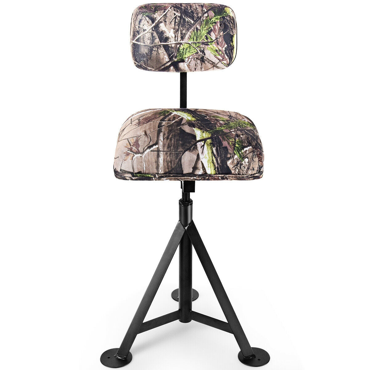 Swivel Hunting Chair with Detachable Backrest and Tripod Base
