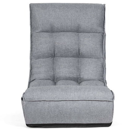 4-Position Adjustable Floor Chair with Folding Design
