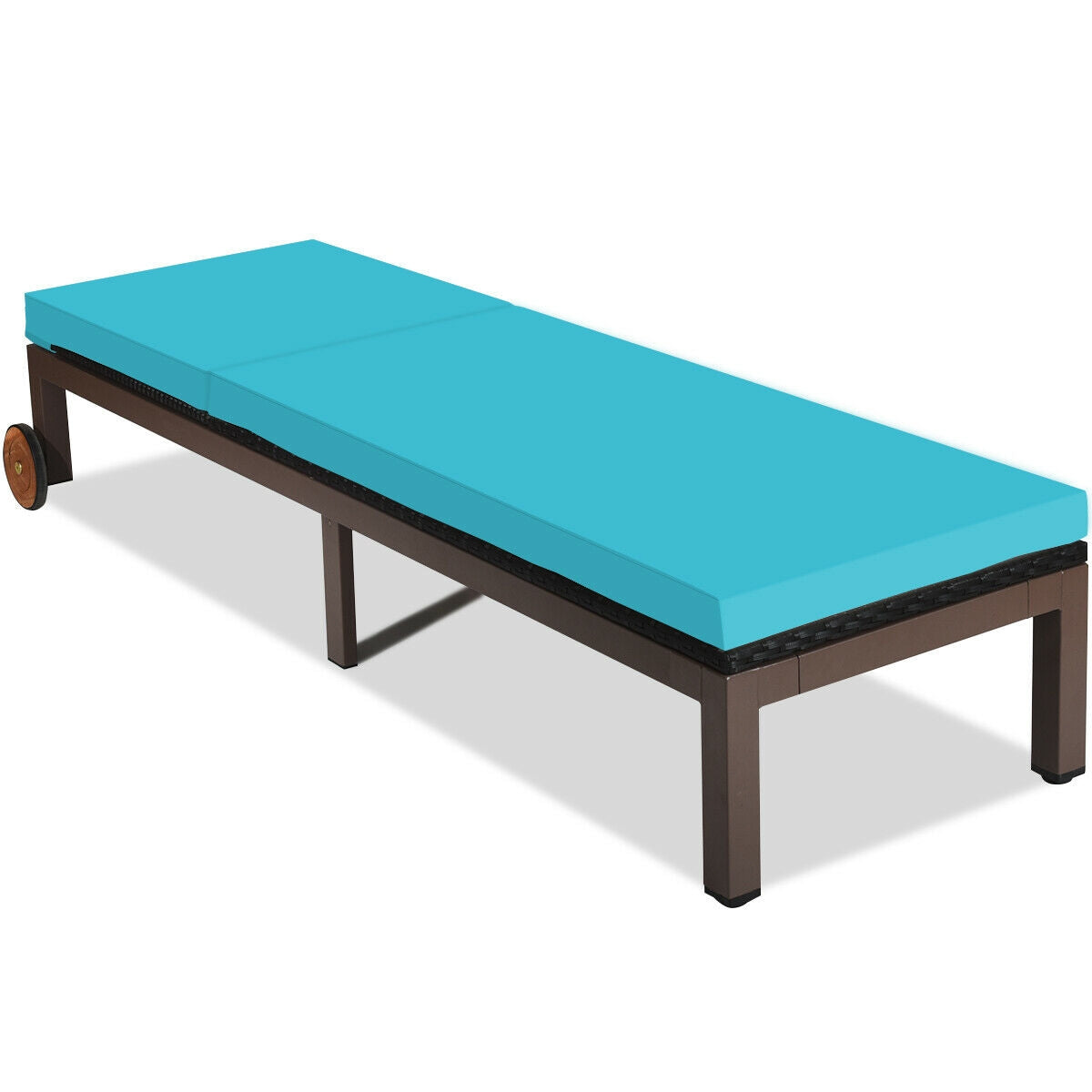 Adjustable Patio Chaise Lounge Chair with Cushion
