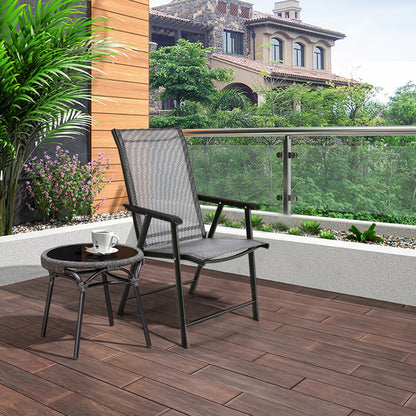 Folding Patio Dining Chairs, 4-Pack Portable Outdoor Seating