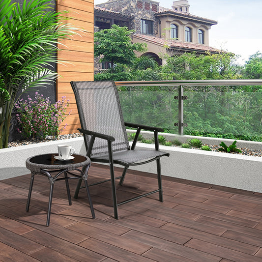 Folding Patio Dining Chairs, 4-Pack Portable Outdoor Seating