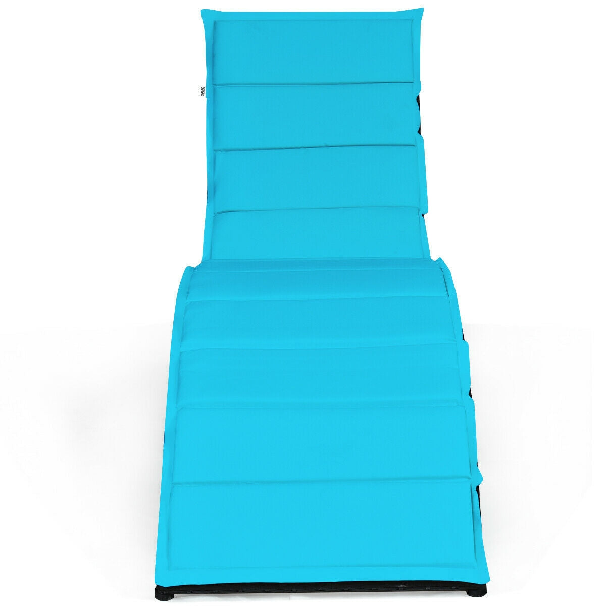 Folding Rattan Lounge Chair with Cushion - Outdoor Patio