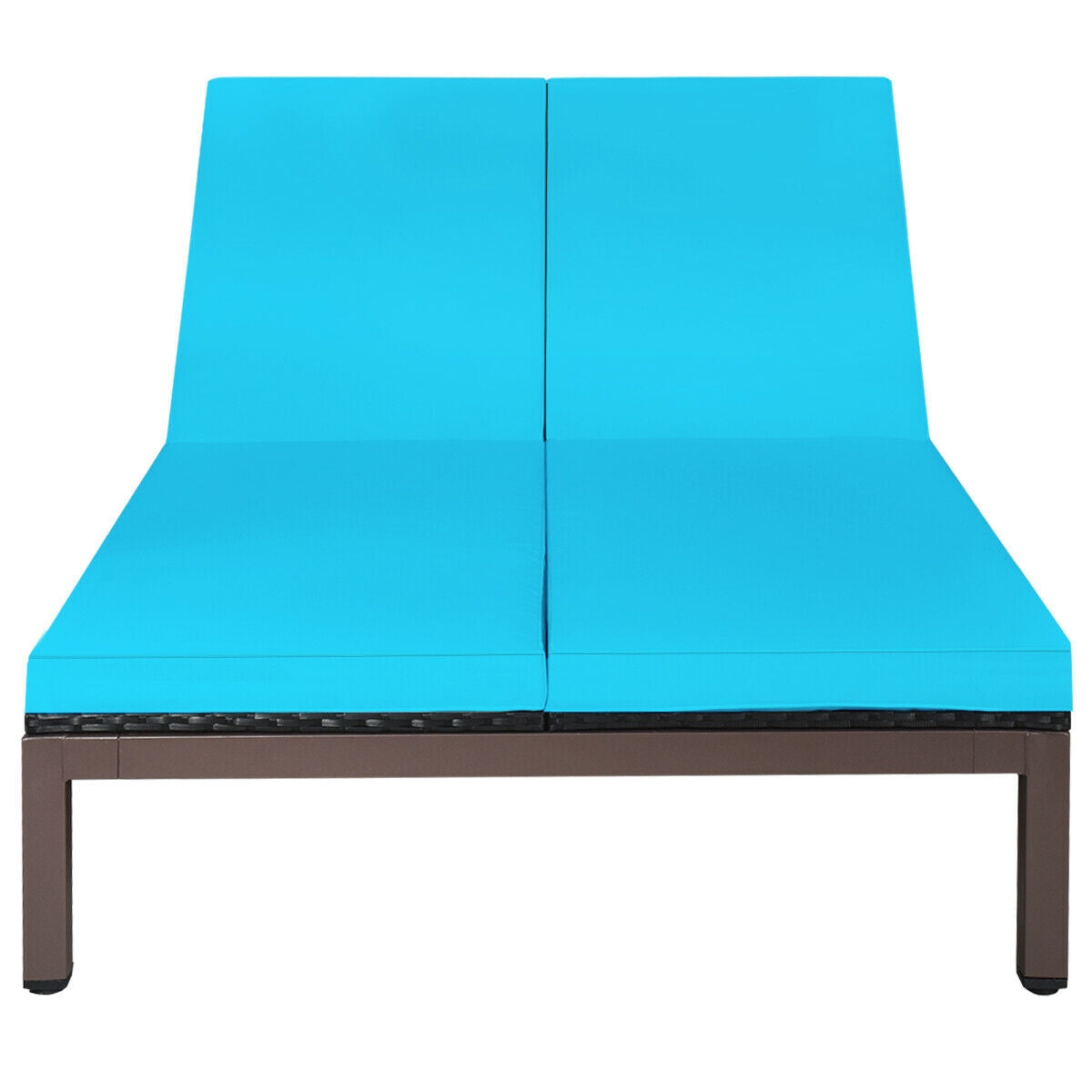 2-Person Patio Lounge Chair with Adjustable Backrest