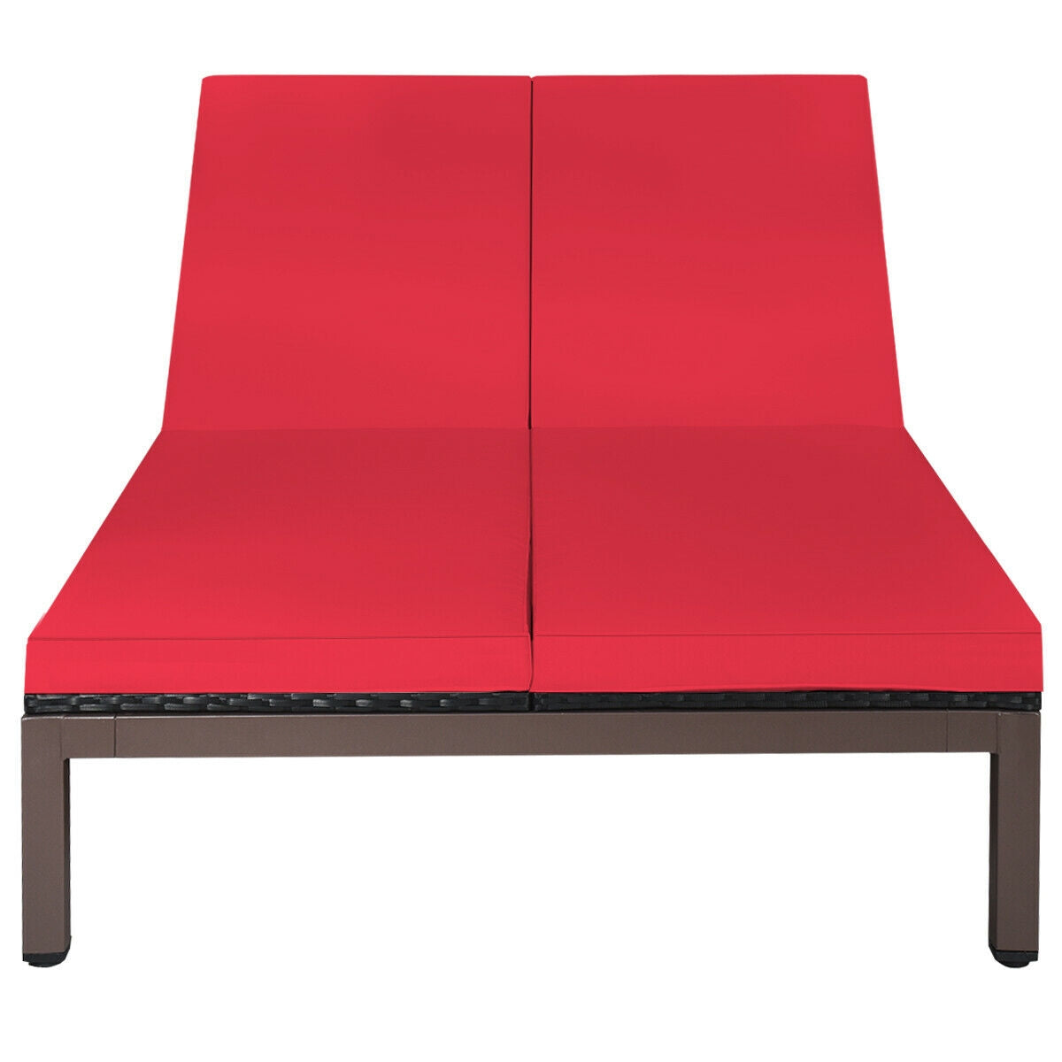 2-Person Patio Lounge Chair with Adjustable Backrest