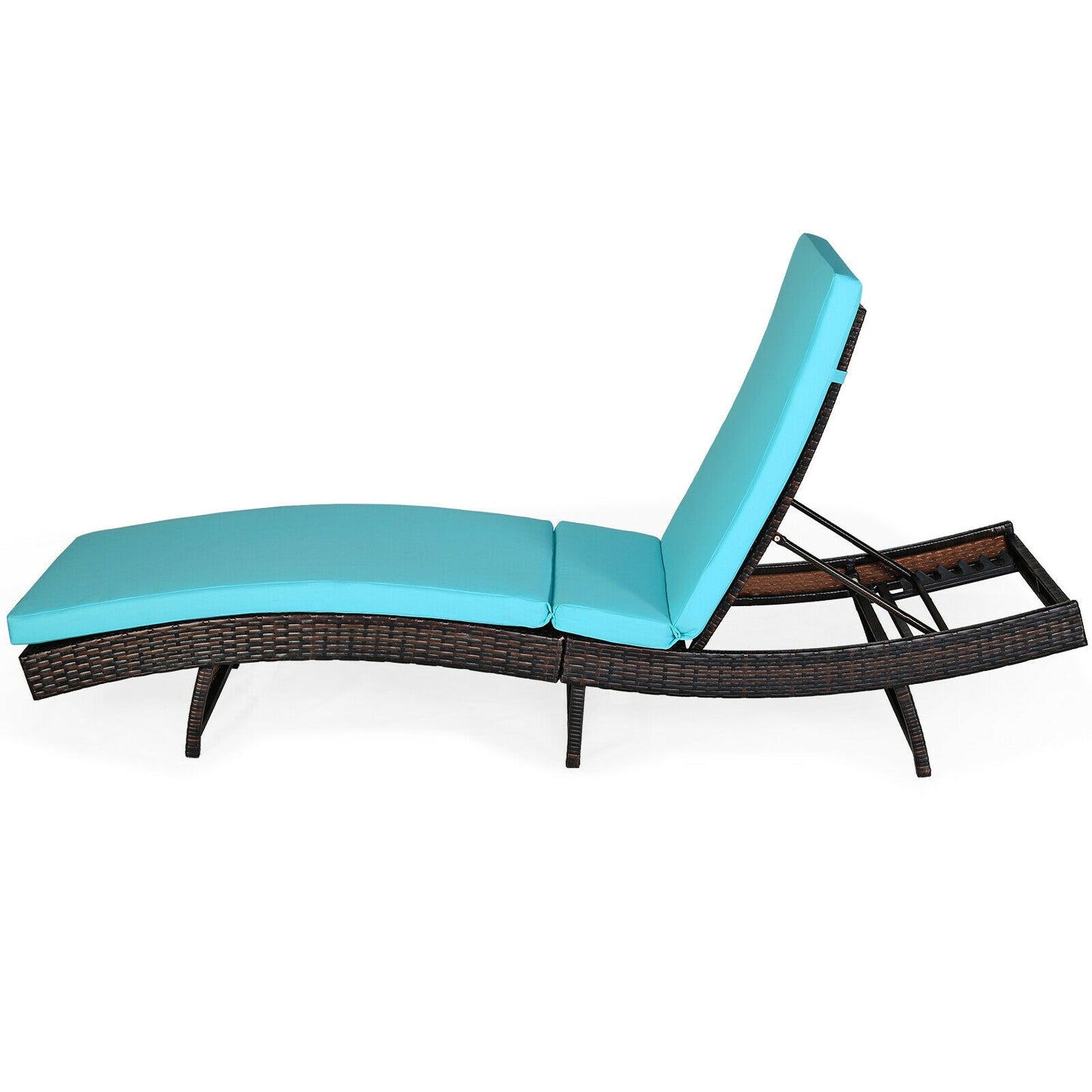 Folding Chaise Lounge with 5-Position Adjustable Backrest