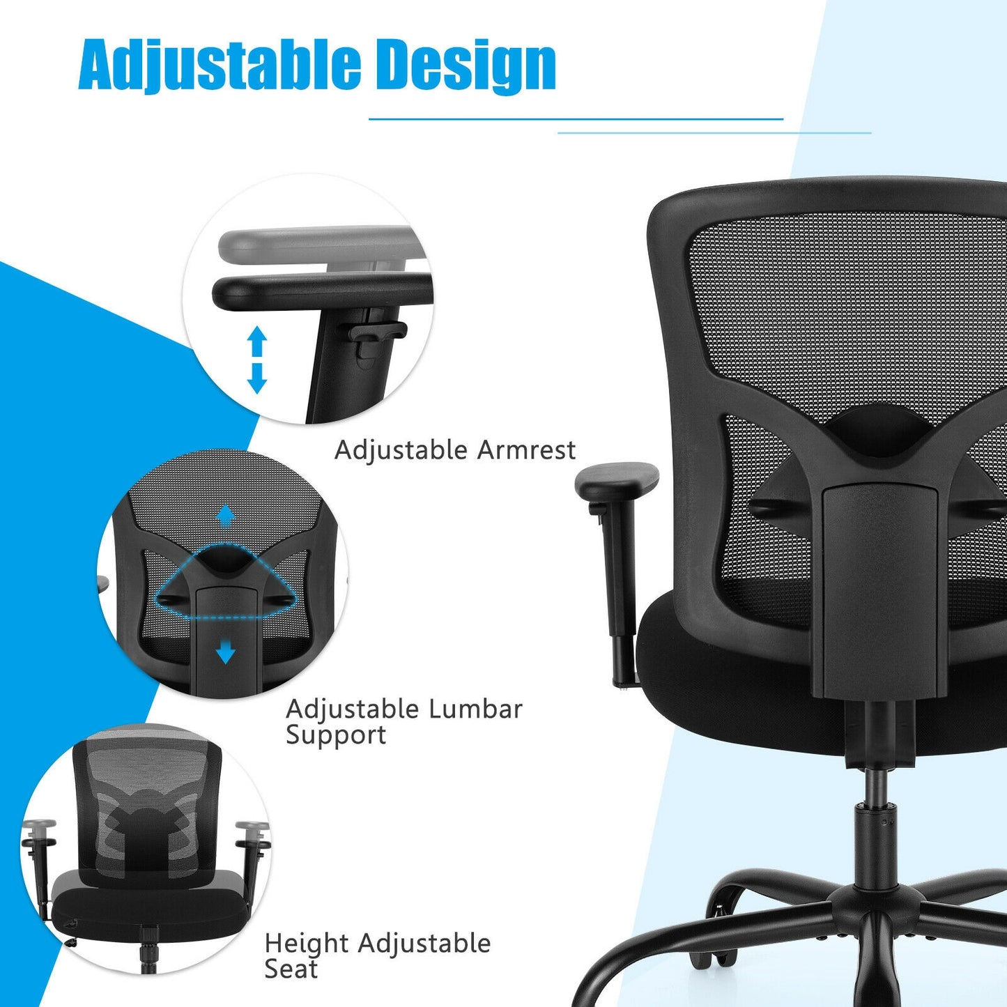 Big and Tall Office Chair with 400 LBS Capacity