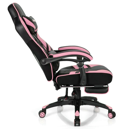 Gaming Chair with Footrest and Adjustable Backrest