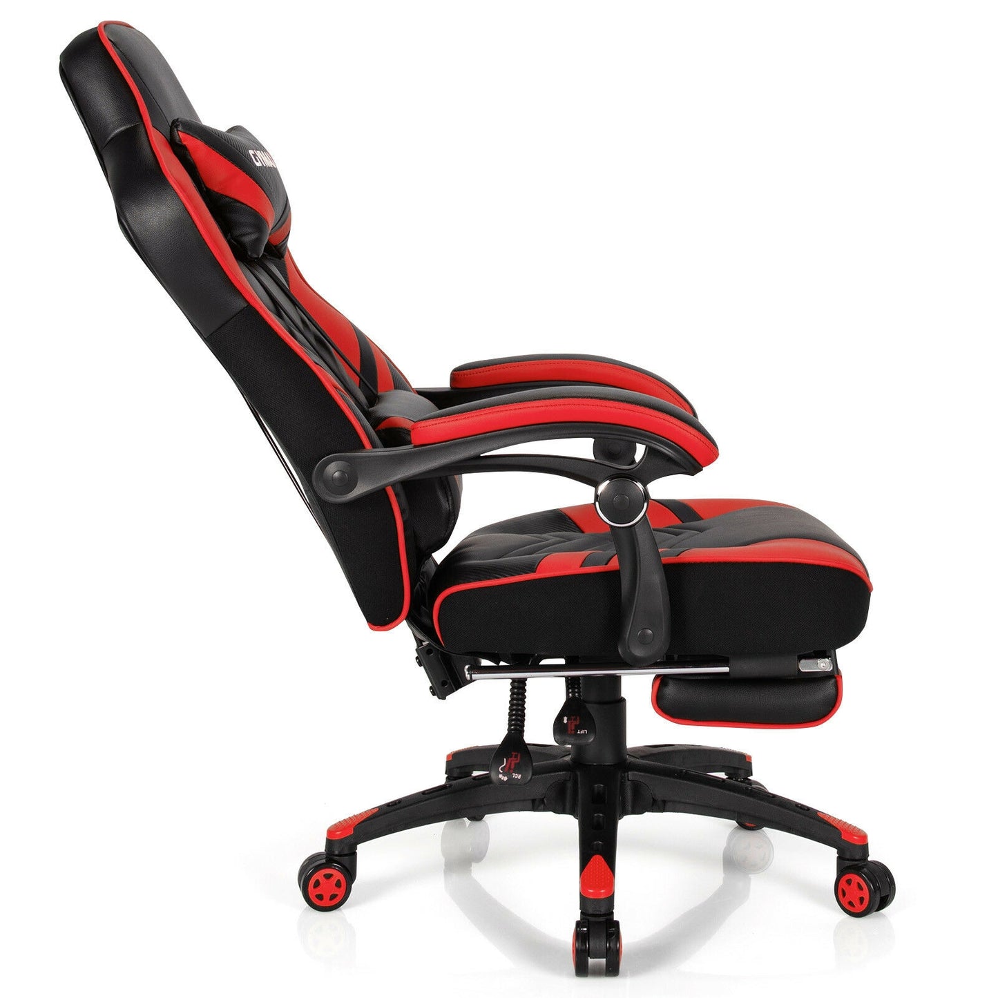 Gaming Chair with Footrest and Adjustable Backrest