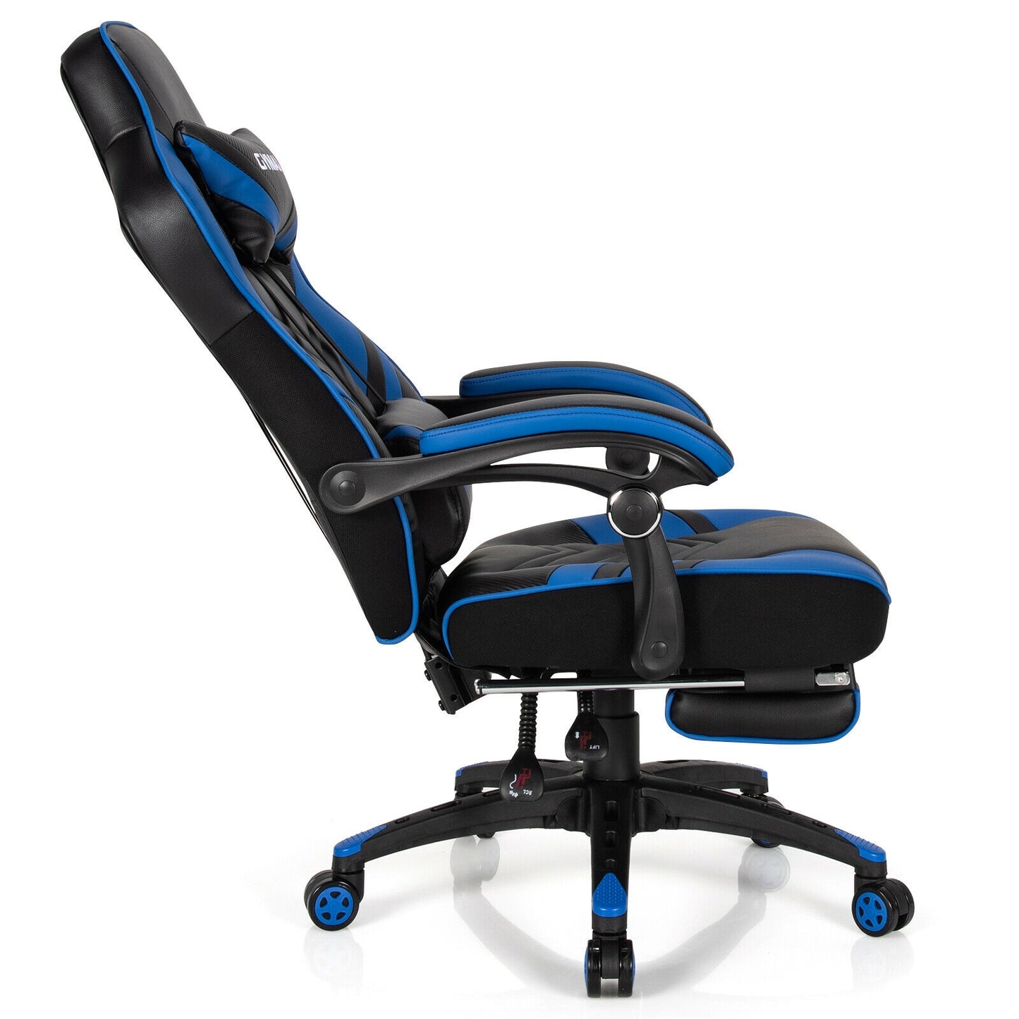 Gaming Chair with Footrest and Adjustable Backrest
