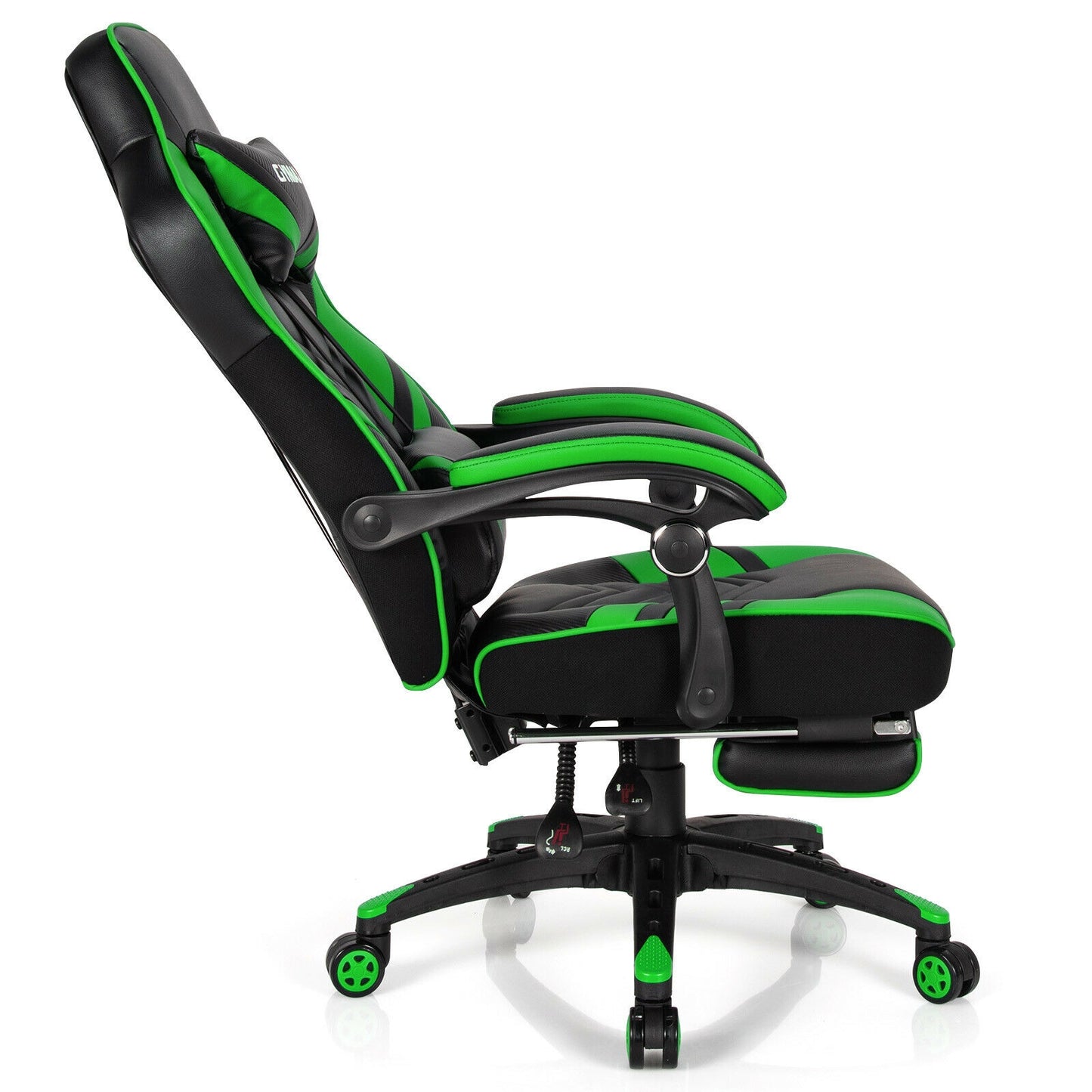 Gaming Chair with Footrest and Adjustable Backrest