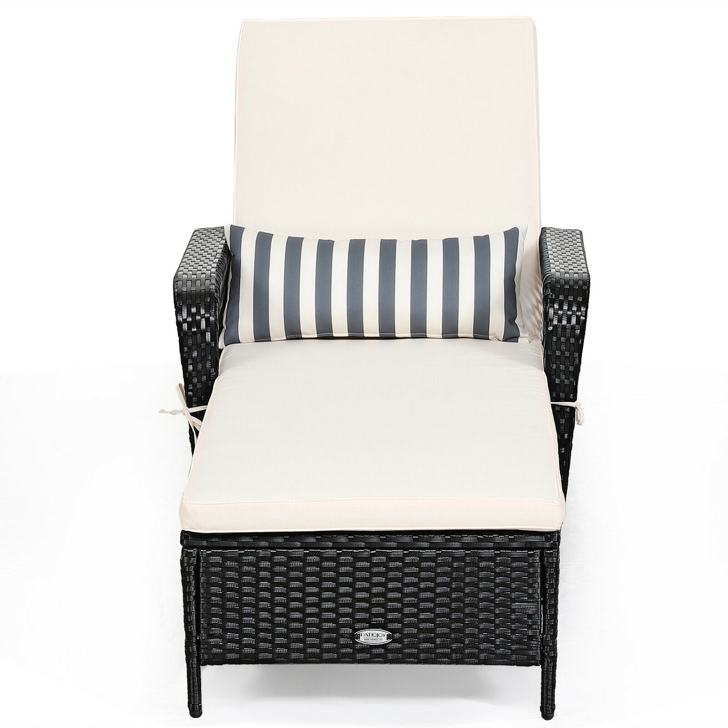 Adjustable Chaise Lounge Chair with Cushion & Pillow