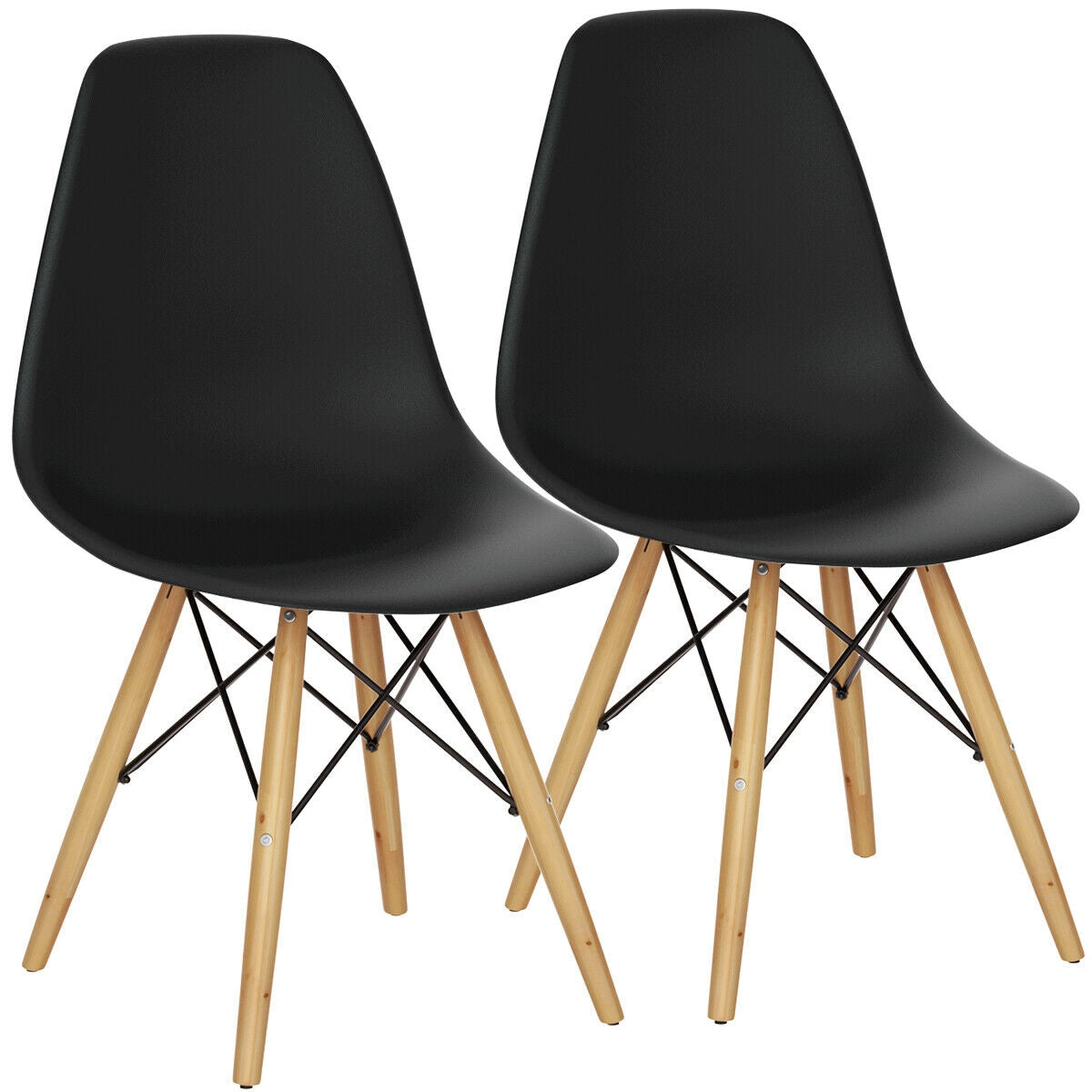 Mid-Century Modern Dining Side Chair Set of 2