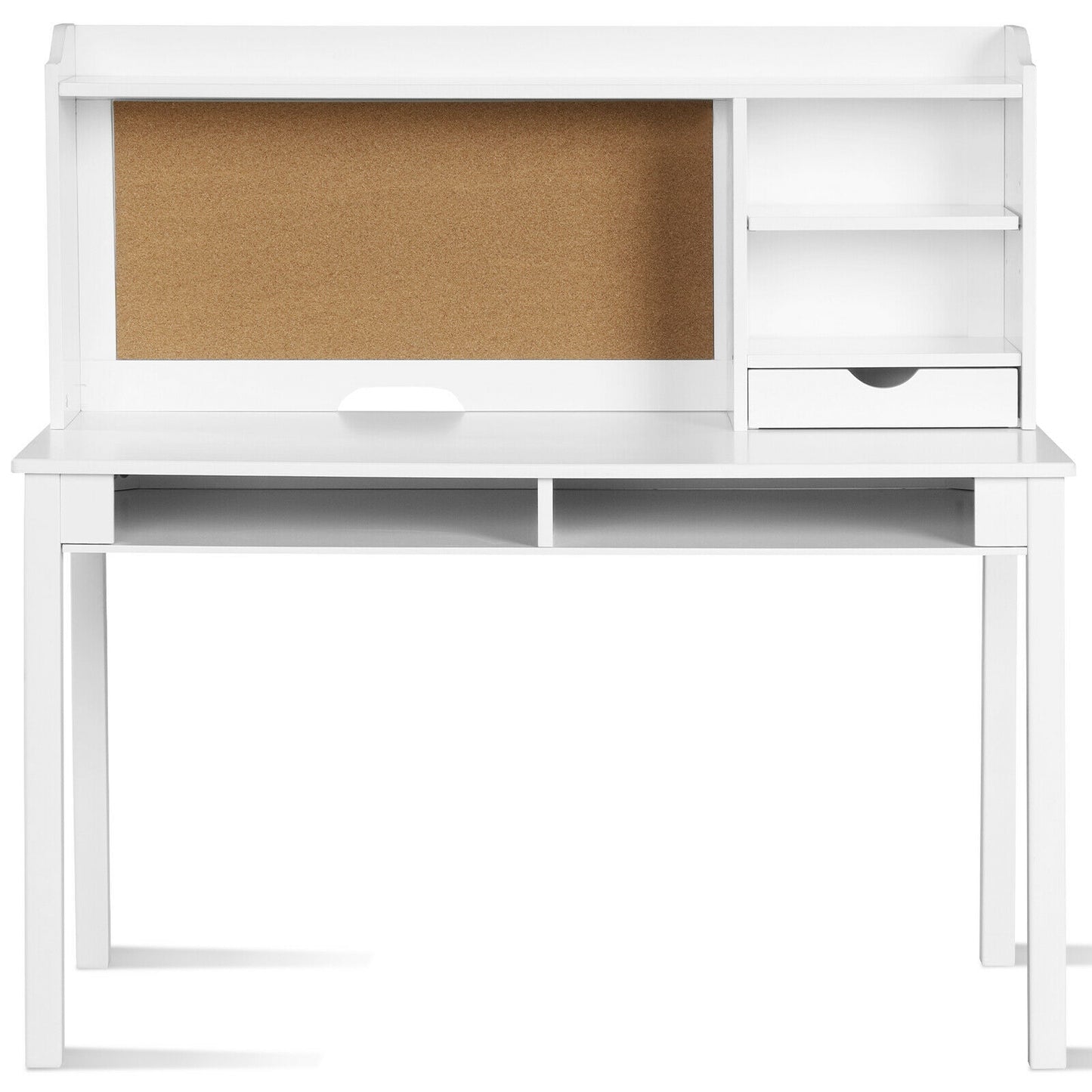 Kids Desk and Chair Set with Hutch and Storage Shelves