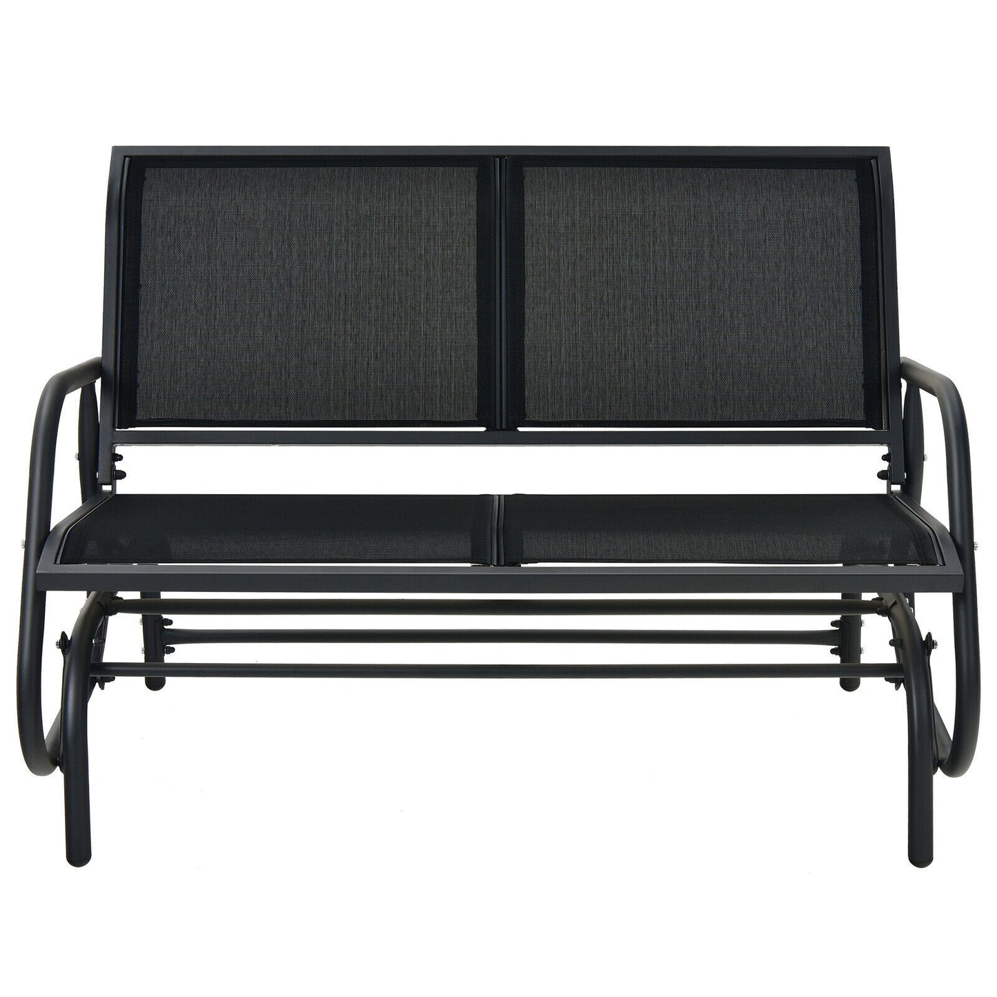48-Inch Outdoor Glider Loveseat with Steel Frame