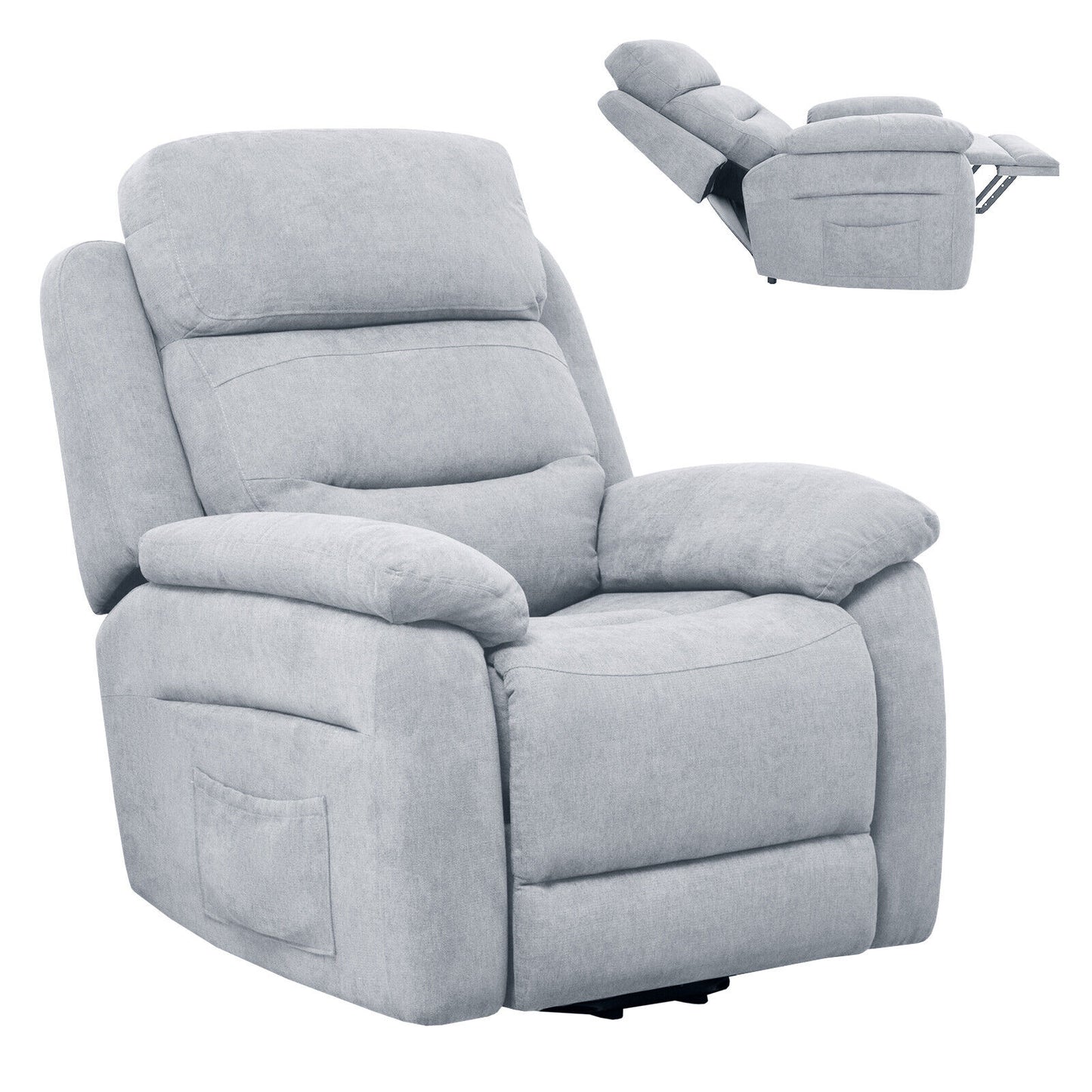 Power Lift Recliner Chair with Remote Control and Side Pocket