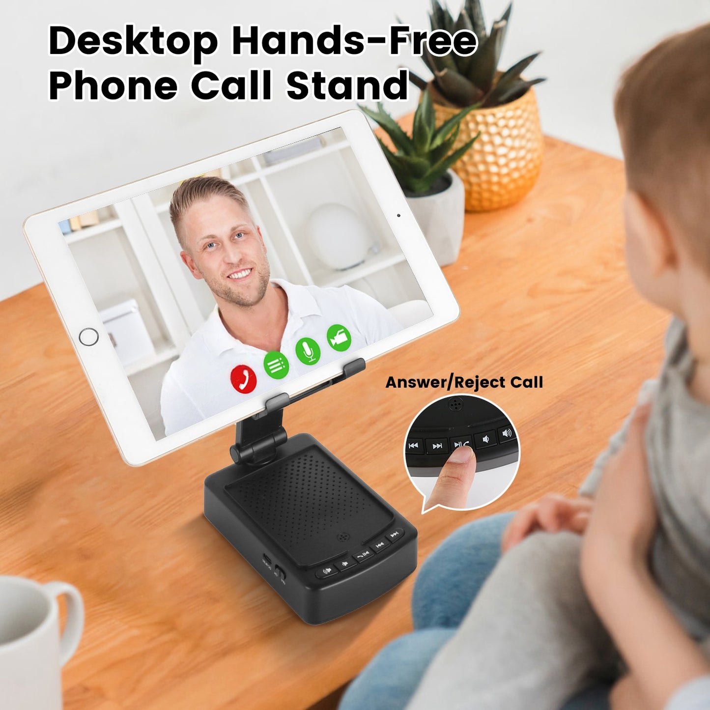 3-in-1 Phone Stand with Wireless Speaker & Power Bank