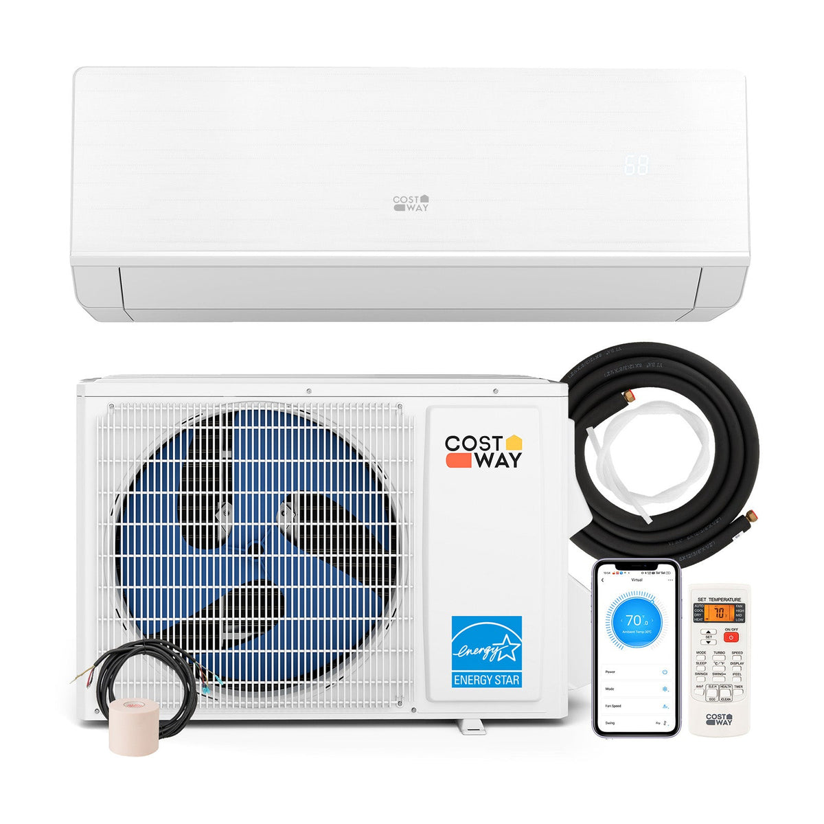 X-Pro 35000 BTU 2 Zone 22.5 SEER2 Mini Split AC with Heat Pump