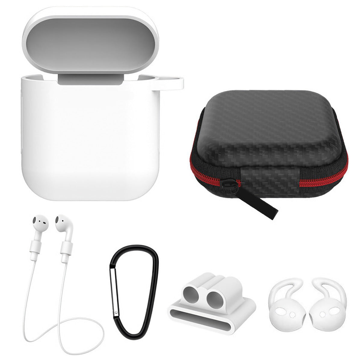 AirPods 1/2 Silicone Case with Accessories Kit