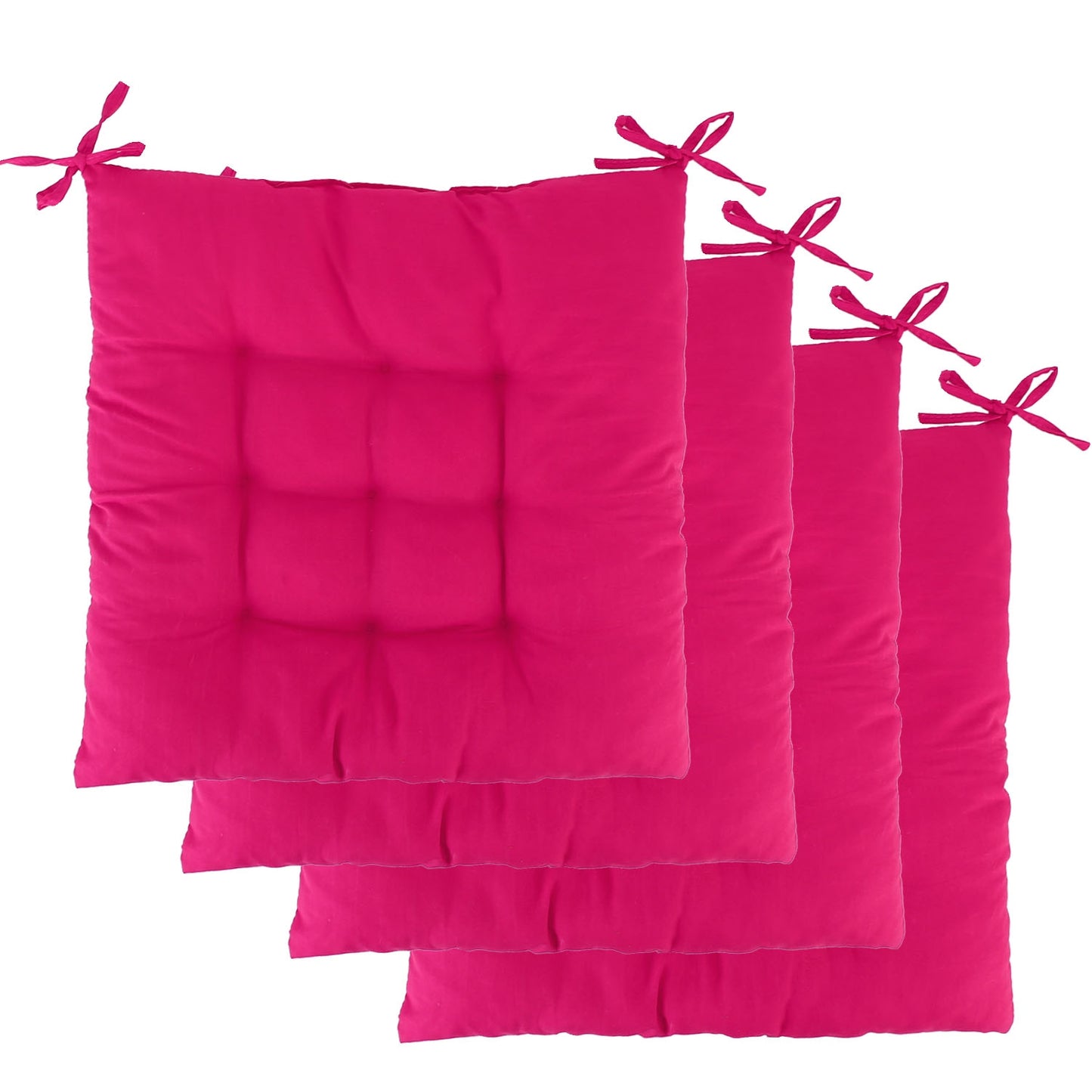 Square Chair Cushion Pads with Ties - 17.72" (Set of 4)