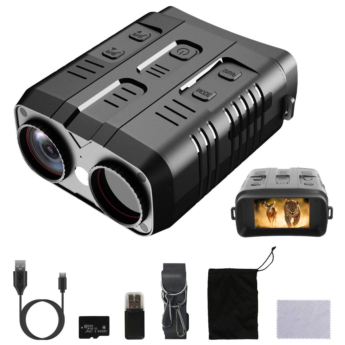 Night Vision Goggles 4K with 10X Zoom and 2624ft Range