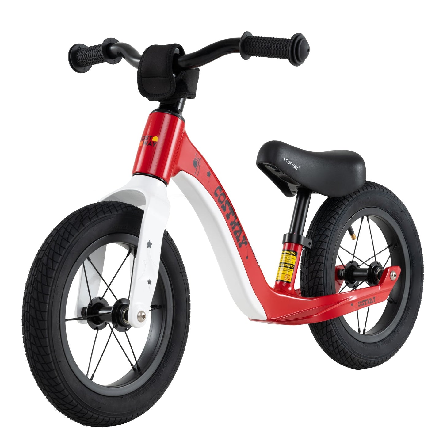 12-Inch Balance Bike with Adjustable Seat and Rotatable Handlebar for Over 36 Months Old