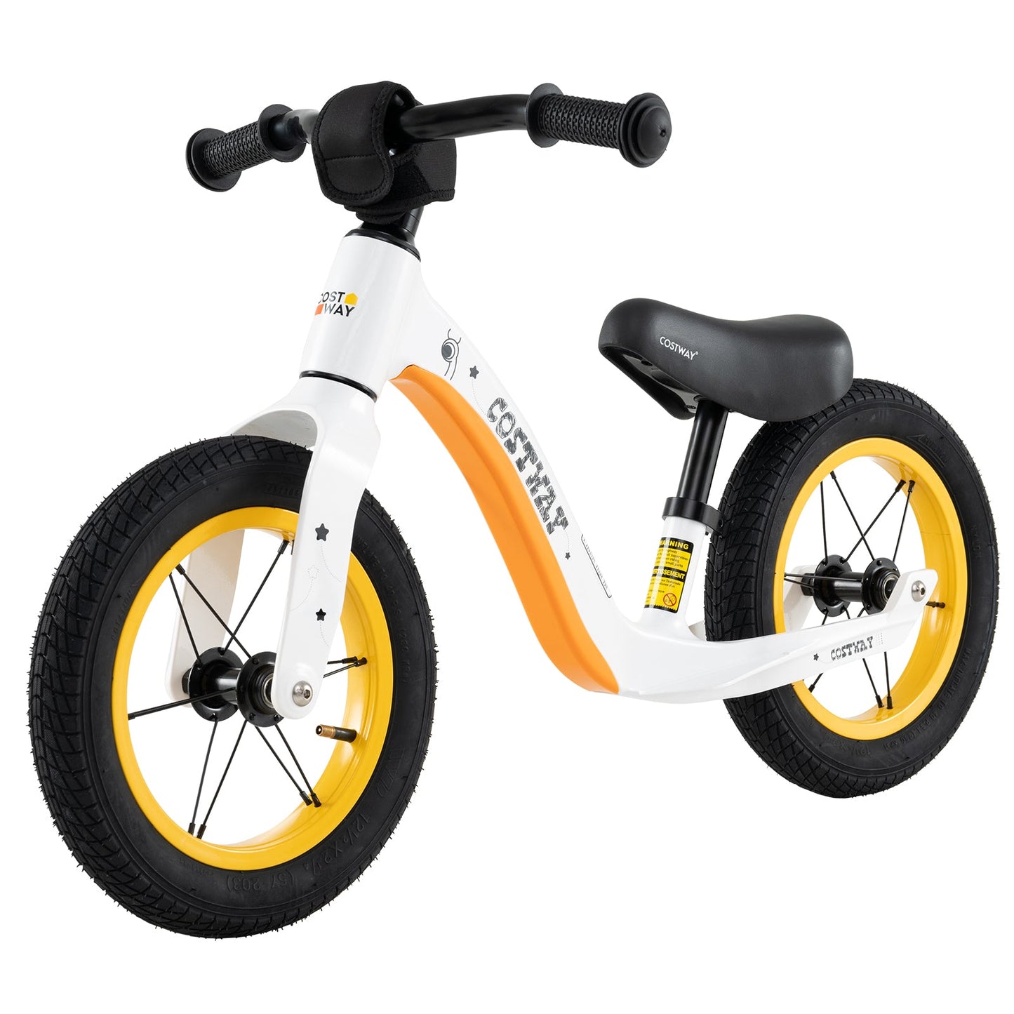 12-Inch Balance Bike with Adjustable Seat and Rotatable Handlebar for Over 36 Months Old
