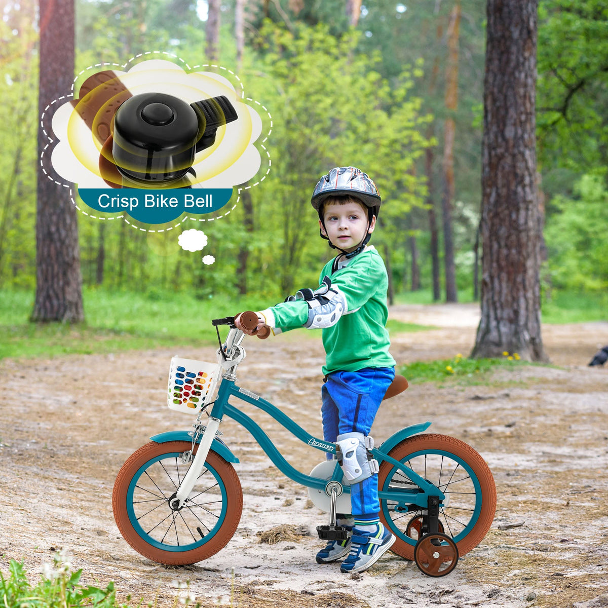 12 Inch Kids Bike Adjustable with Removable Basket for 3-4 Years Old-12 inches