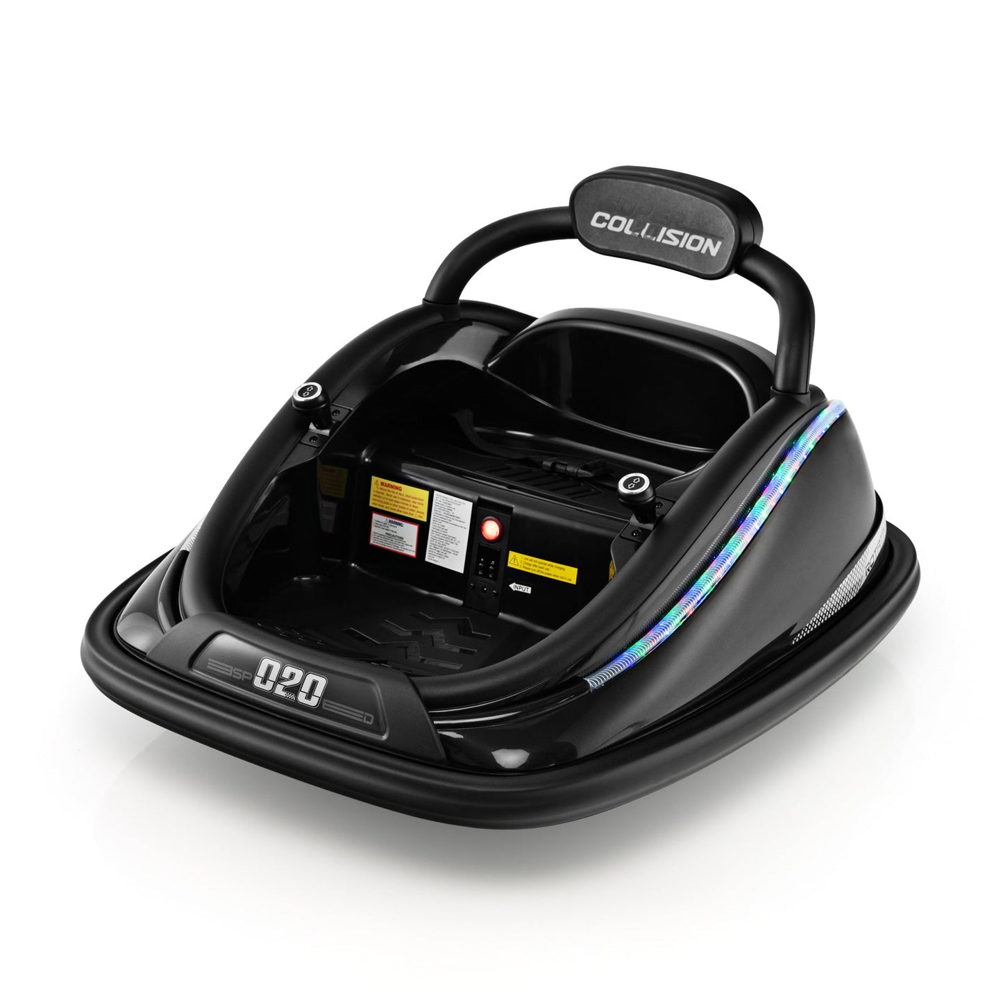 12V Kids Bumper Car Ride on Toy with Remote Control and 360 Degree Spin Rotation