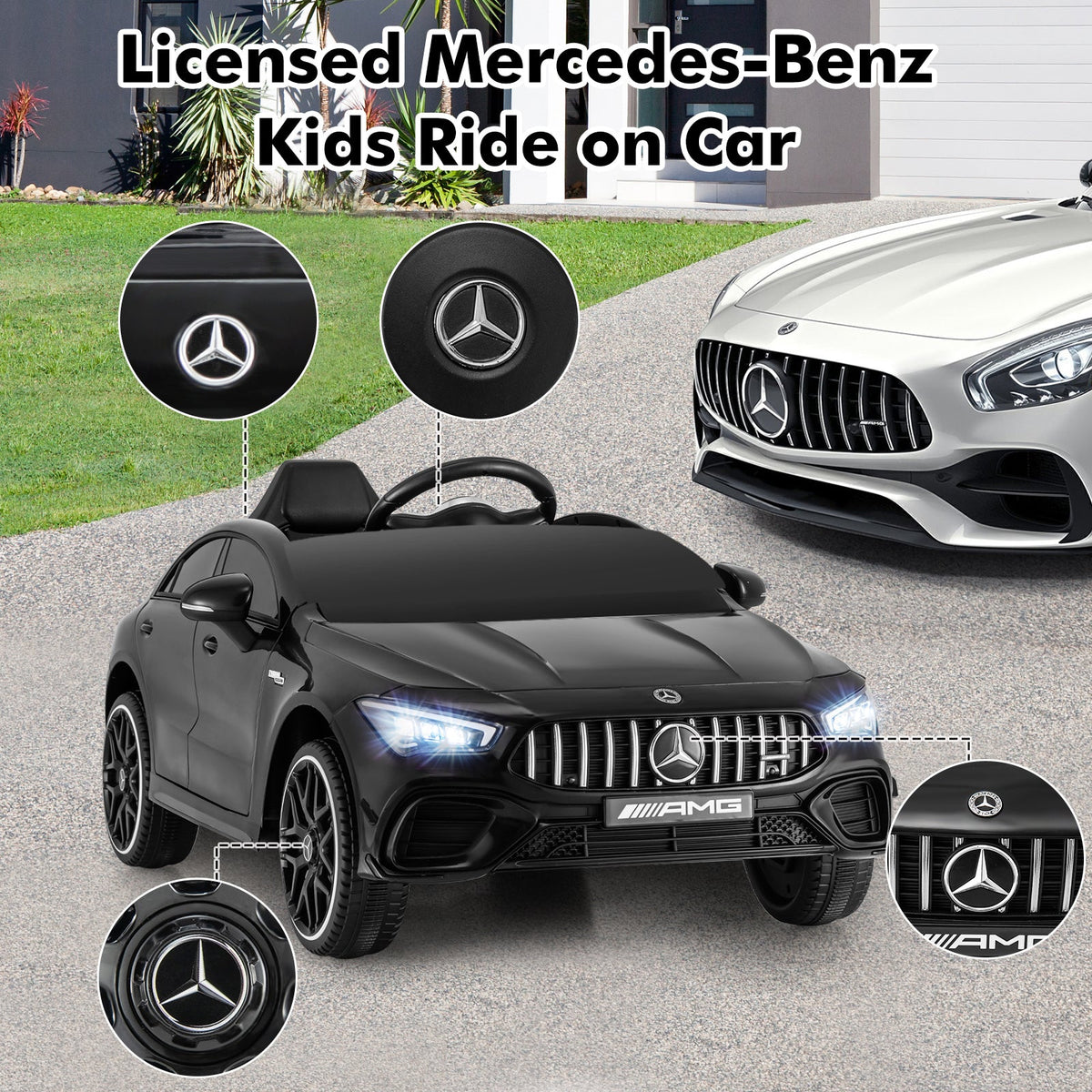 12V Kids Ride on Car Mercedes-Benz AMG CLA 45 with Remote